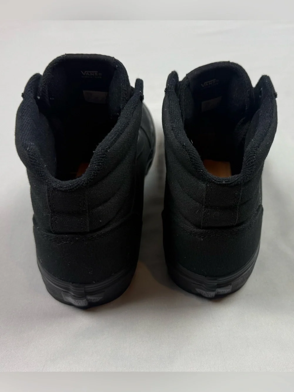 Vans Ward Hi Mens Shoes US 9.5 Triple Black Canvas High Top